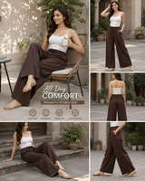 ✨ Everyday Comfort, Effortless Style | Wide-Leg Palazzo Collection ✨BROWN
