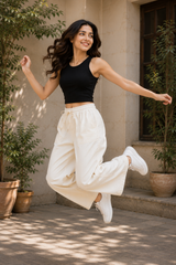 ✨ Everyday Comfort, Effortless Style | Wide-Leg Palazzo Collection ✨CREAM WHITE