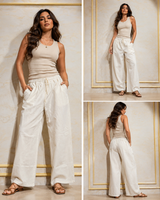 ✨ Everyday Comfort, Effortless Style | Wide-Leg Palazzo Collection ✨WHITE