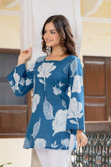 Botanical Printed Straight Kurti