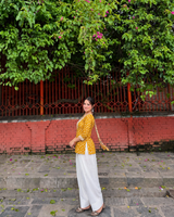 New Cotton Linen Farsi Set – Premium Everyday Collection | Mustard