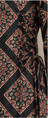 Black Geometric Ethnic Printed Short Kurti