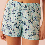 Blue Floral Print Cami Romper