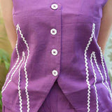 Purple Embroidered Co-Ord Set