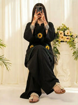 🌻 Sunflower Embroidery Farsi Set 🌻Black