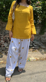 Mustard Printed 2-Piece Kurta Set | 27